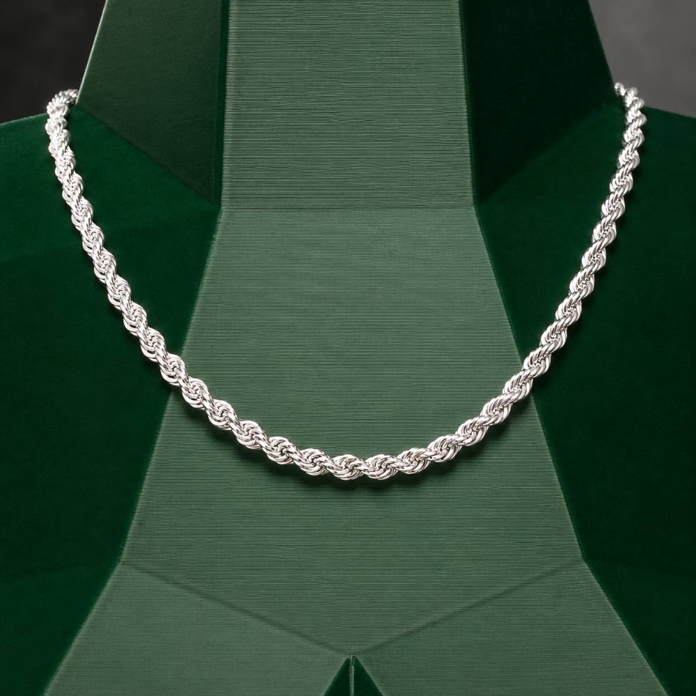 Colar Choker Cordão Baiano Prata